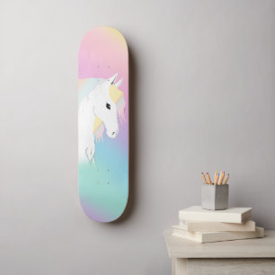 Rainbow Horse Unicorn Equestrian Girly Skateboard