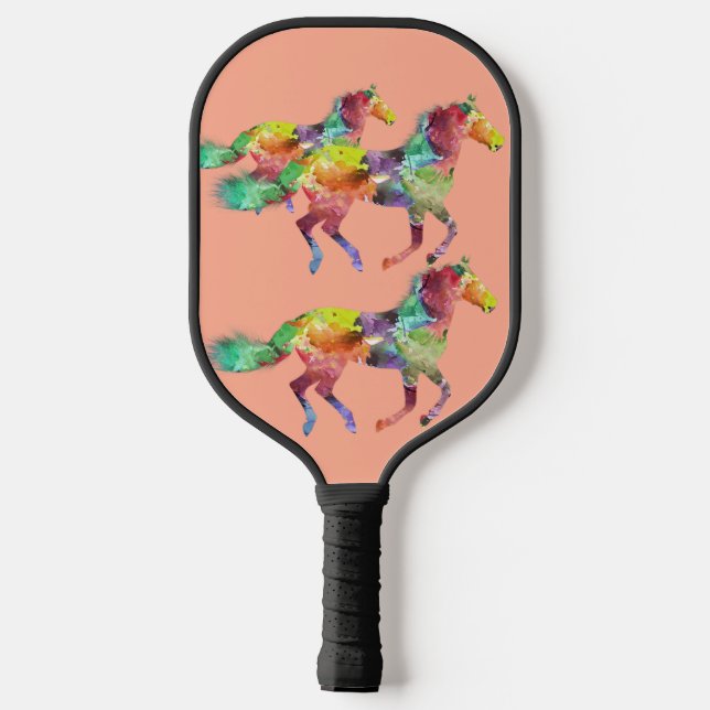 Rainbow Horses Pickle Ball Paddel Pickleball Schläger (Rückseite)
