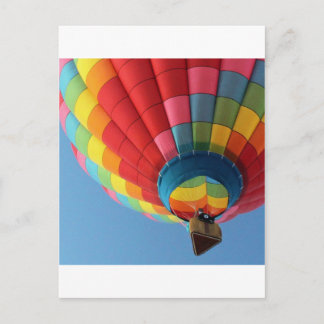Rainbow Hot Air Ballon mit Basket Postkarte