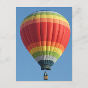 Rainbow Hot Air Ballon Postkarte