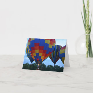 Rainbow Hot Air Balloons Karte