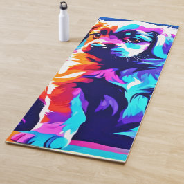 Rainbow Hued Dog Art Yogamatte