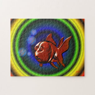 Rainbow Hues Abstrakt Goldfish Puzzle
