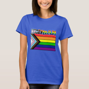 Rainbow Human LGBTQ Flag Support und Pride T-Shir T-Shirt