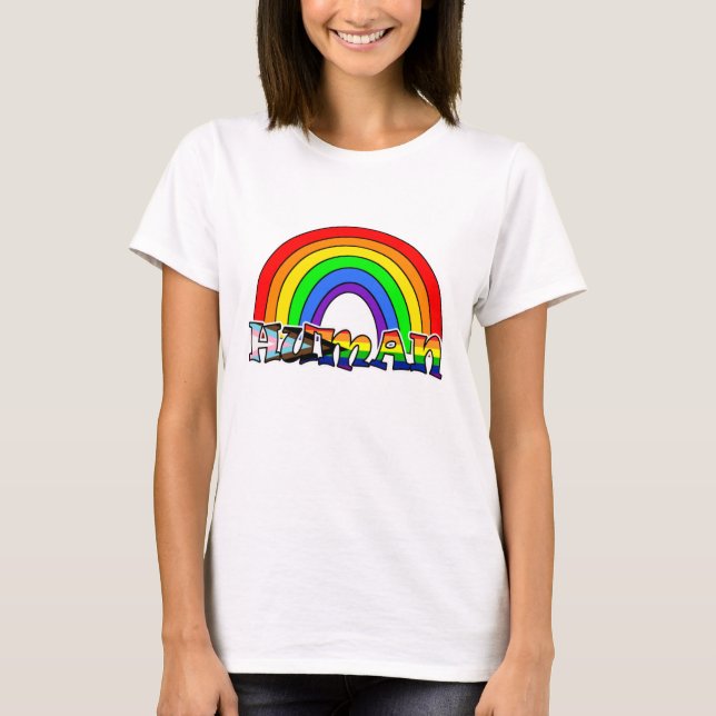 Rainbow Human LGBTQ+-T - Shirt (Vorderseite)