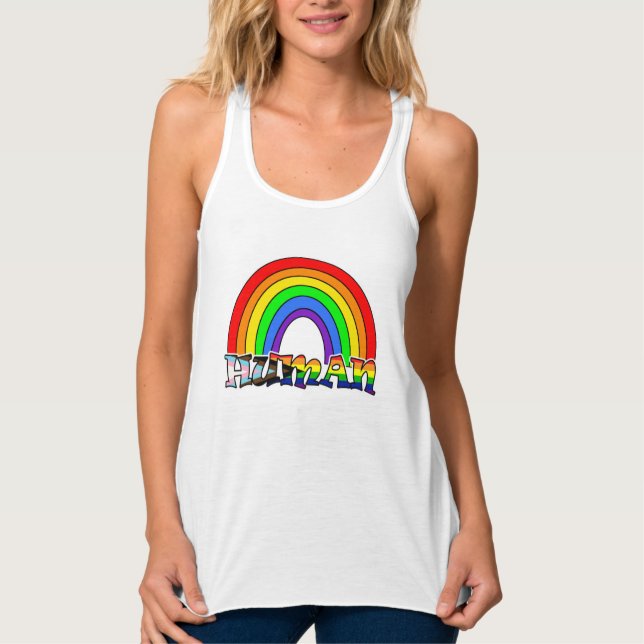 Rainbow Human LGBTQ+-T - Shirt (Vorderseite)