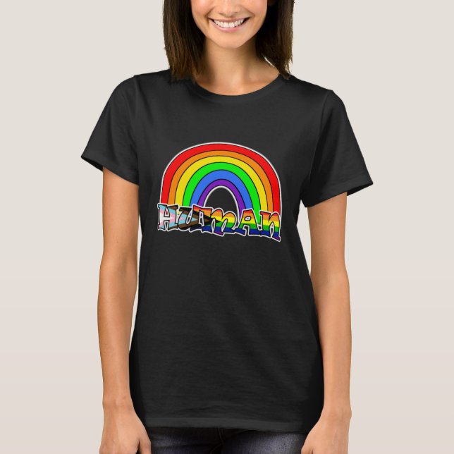 Rainbow Human LGBTQ+-T - Shirt (Vorderseite)