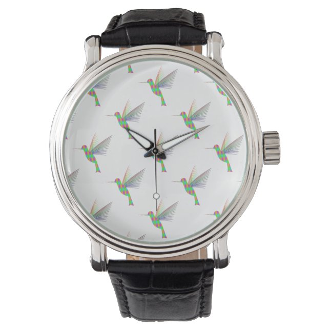 Rainbow Hummingbird Armbanduhr (Vorderseite)