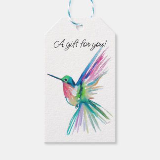 Rainbow Hummingbird-Geschenk-Tag Geschenkanhänger