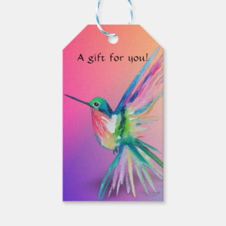 Rainbow Hummingbird-Geschenk-Tag Geschenkanhänger