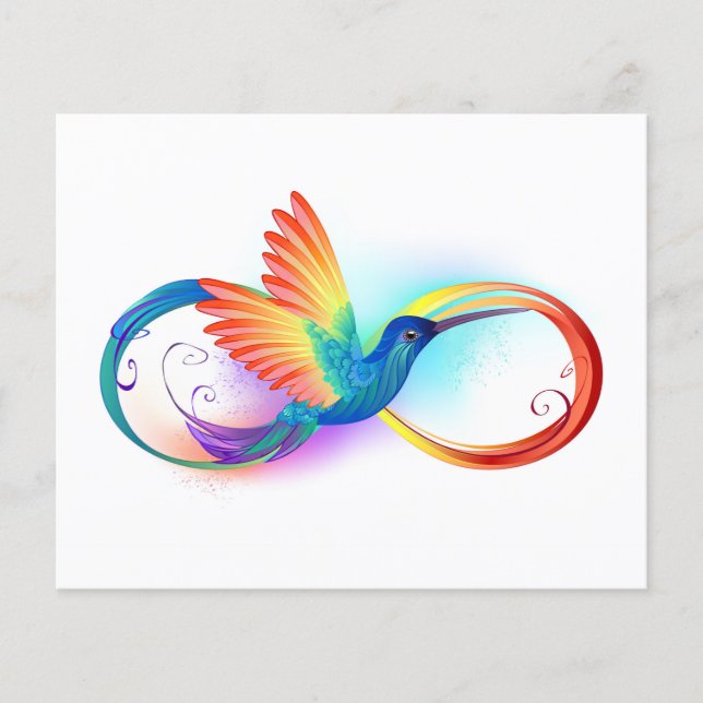 Rainbow Hummingbird mit dem Symbol Unendlichkeit (Vorderseite)