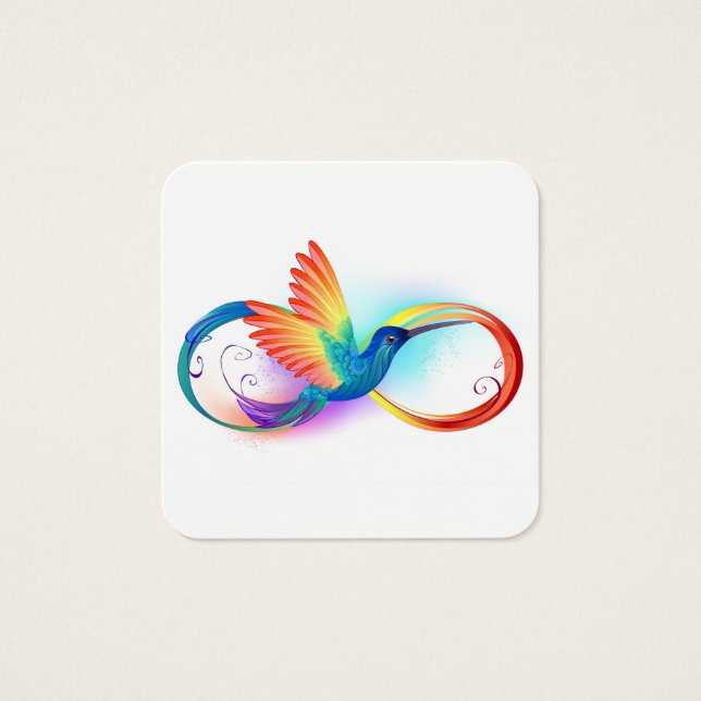 Rainbow Hummingbird mit dem Symbol Unendlichkeit (Vorderseite)