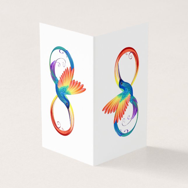 Rainbow Hummingbird mit dem Symbol Unendlichkeit (Vorderseite)