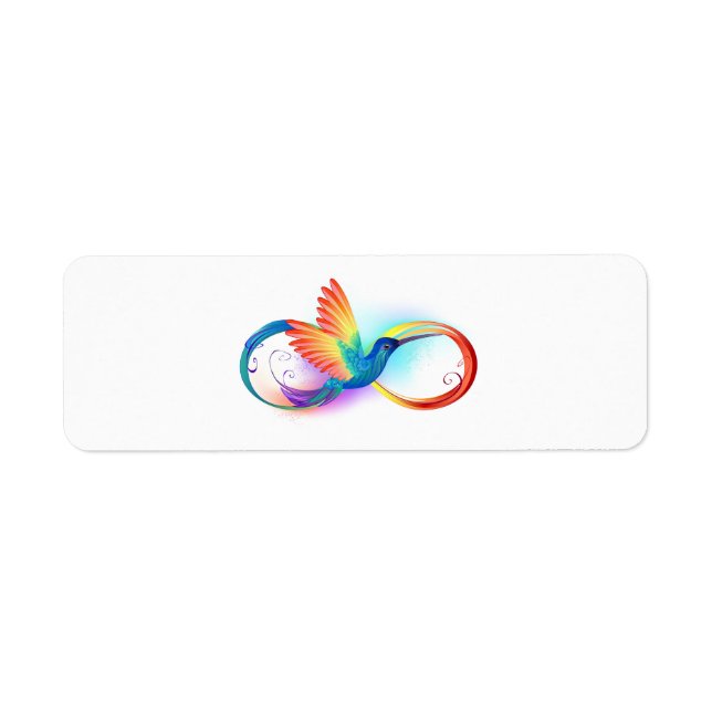Rainbow Hummingbird mit dem Symbol Unendlichkeit (Vorne)