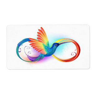 Rainbow Hummingbird mit dem Symbol Unendlichkeit
