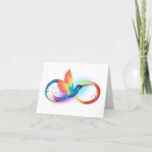 Rainbow Hummingbird mit dem Symbol Unendlichkeit Ankündigung