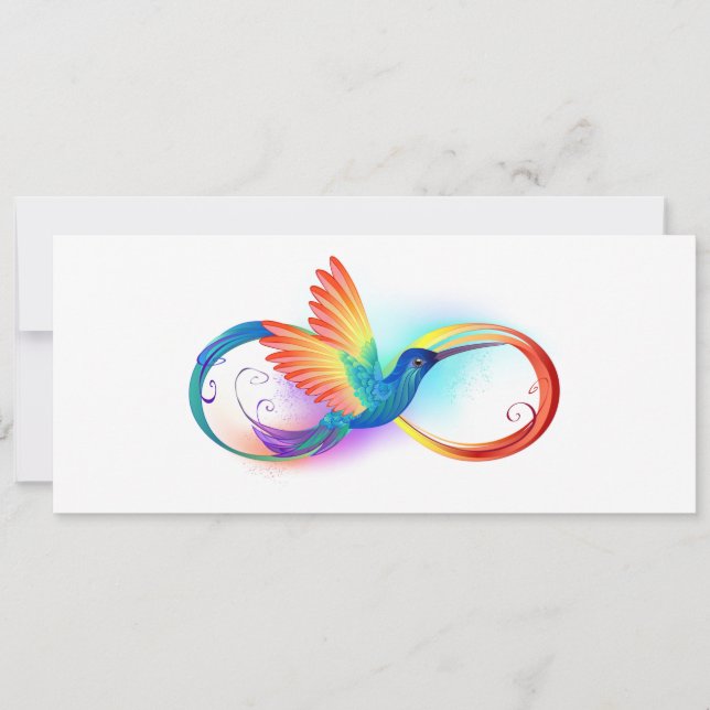 Rainbow Hummingbird mit dem Symbol Unendlichkeit Ankündigung (Vorderseite)