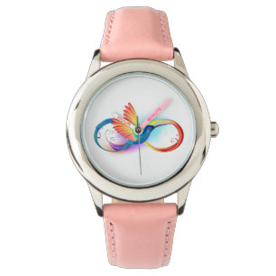Rainbow Hummingbird mit dem Symbol Unendlichkeit Armbanduhr