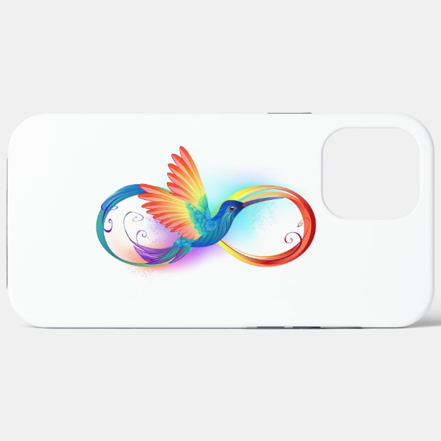 Rainbow Hummingbird mit dem Symbol Unendlichkeit Case-Mate iPhone Hülle (Rückseite (Horizontal))
