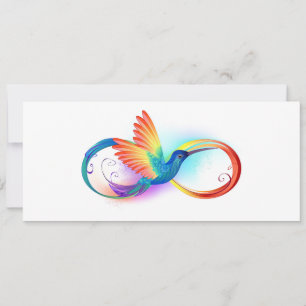 Rainbow Hummingbird mit dem Symbol Unendlichkeit Einladung
