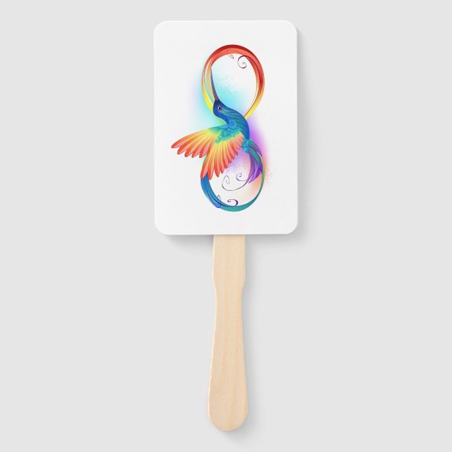Rainbow Hummingbird mit dem Symbol Unendlichkeit Fächer (Vorderseite)