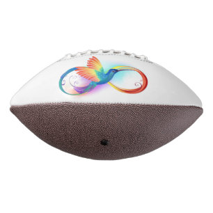 Rainbow Hummingbird mit dem Symbol Unendlichkeit Football