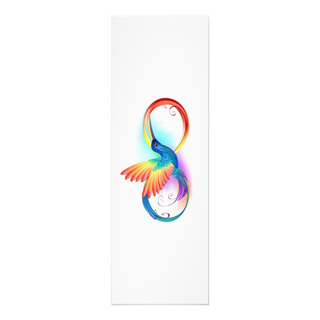 Rainbow Hummingbird mit dem Symbol Unendlichkeit Fotodruck (Vorne)