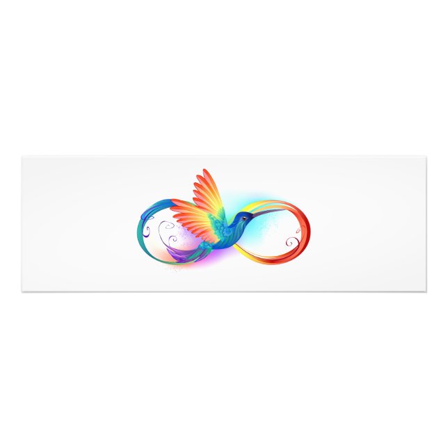 Rainbow Hummingbird mit dem Symbol Unendlichkeit Fotodruck (Vorne)