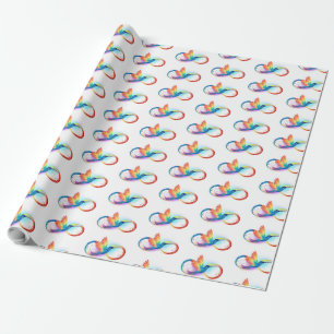 Rainbow Hummingbird mit dem Symbol Unendlichkeit Geschenkpapier