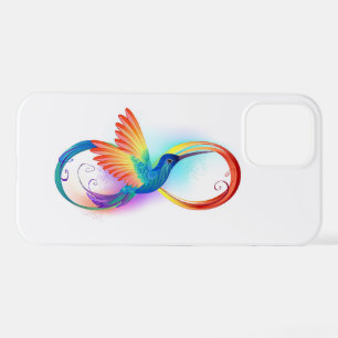 Rainbow Hummingbird mit dem Symbol Unendlichkeit iPhone 12 Hülle