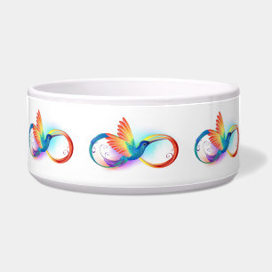 Rainbow Hummingbird mit dem Symbol Unendlichkeit Napf