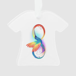Rainbow Hummingbird mit dem Symbol Unendlichkeit Ornament