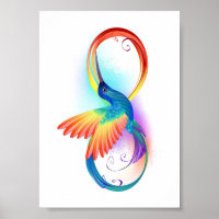 Rainbow Hummingbird mit dem Symbol Unendlichkeit
