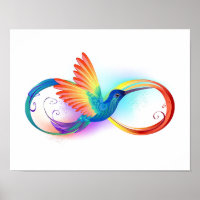 Rainbow Hummingbird mit dem Symbol Unendlichkeit