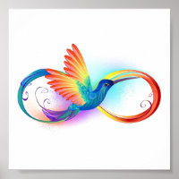Rainbow Hummingbird mit dem Symbol Unendlichkeit