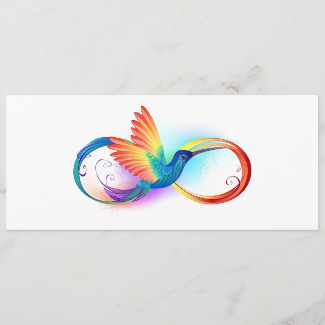 Rainbow Hummingbird mit dem Symbol Unendlichkeit Programm (Vorderseite)