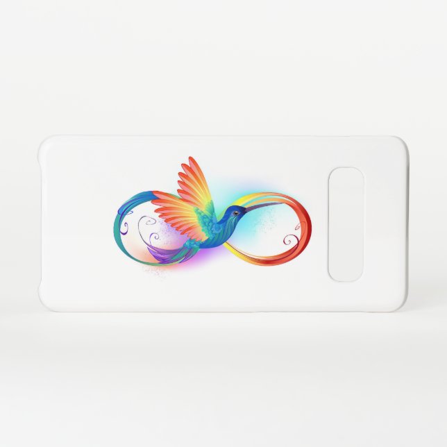 Rainbow Hummingbird mit dem Symbol Unendlichkeit Samsung Galaxy Hülle (Rückseite (Horizontal))