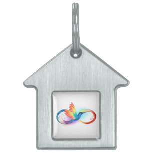 Rainbow Hummingbird mit dem Symbol Unendlichkeit Tiermarke