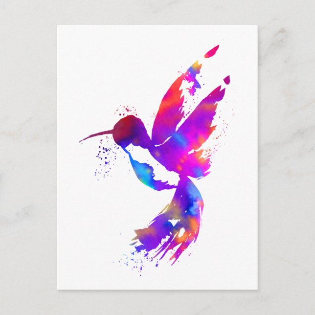 Rainbow Hummingbird Postkarte (Vorderseite)