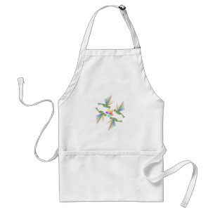 Rainbow Hummingbirds Küsst eine Blume Schürze