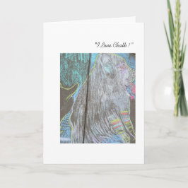 Rainbow Hund Chalk Party Card Karte