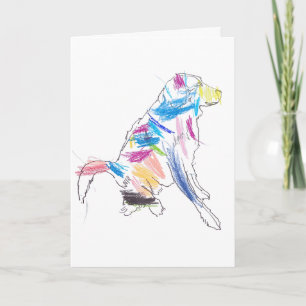 Rainbow Hund Happy Birthday ! Karte