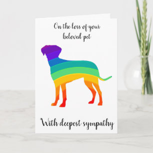 Rainbow Hund Silhouette Foto Beileid Karte