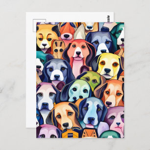 Rainbow Hunde, Postkreuzung Postkarte