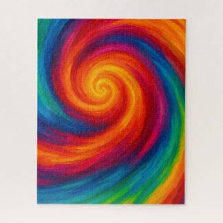 Rainbow Hurricane Swirl Puzzle