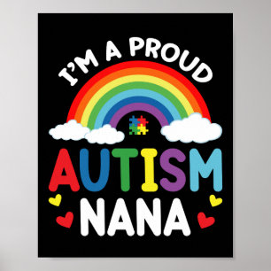 Rainbow I bin ein stolzer Autismus Nana Autismus B Poster