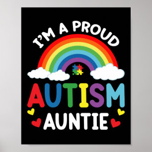 Rainbow I bin eine stolze Autismus Tante Autismus  Poster