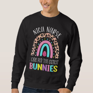 Rainbow I care for the Niedliche Bunnies Nicu Nurs Sweatshirt