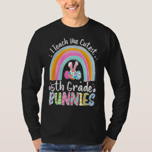 Rainbow I Teach Niedliche Bunnies 5th Grade Bunny  T-Shirt
