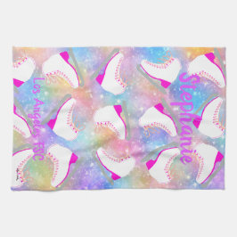 Rainbow Ice Skaten Muster Personalisiert  Geschirrtuch